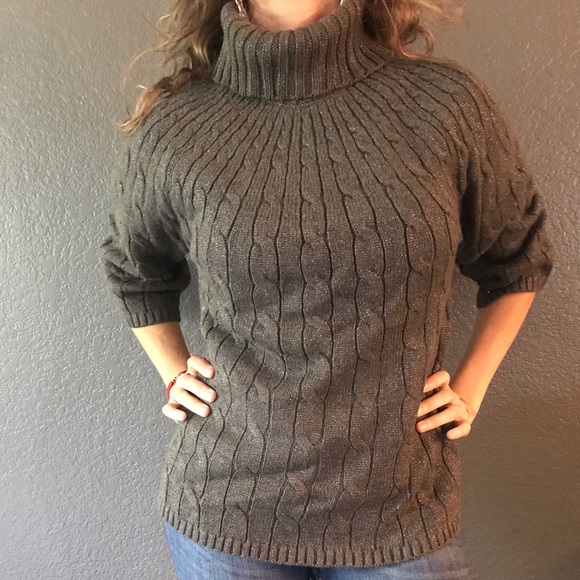 Alfani Sweaters - Silver metallic turtleneck size M NWT.Alfani